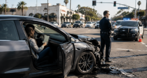 Accidente causado por conductor distraído con pantalla digital